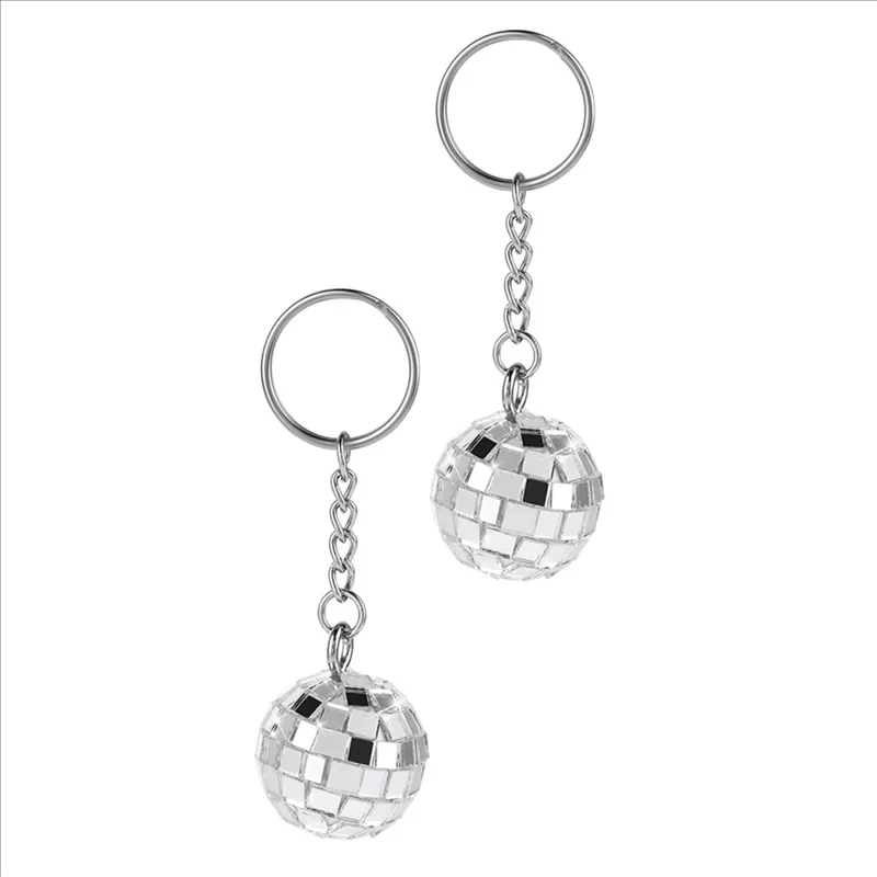 Silver Disco Ball Keychains - Fun Party Favors