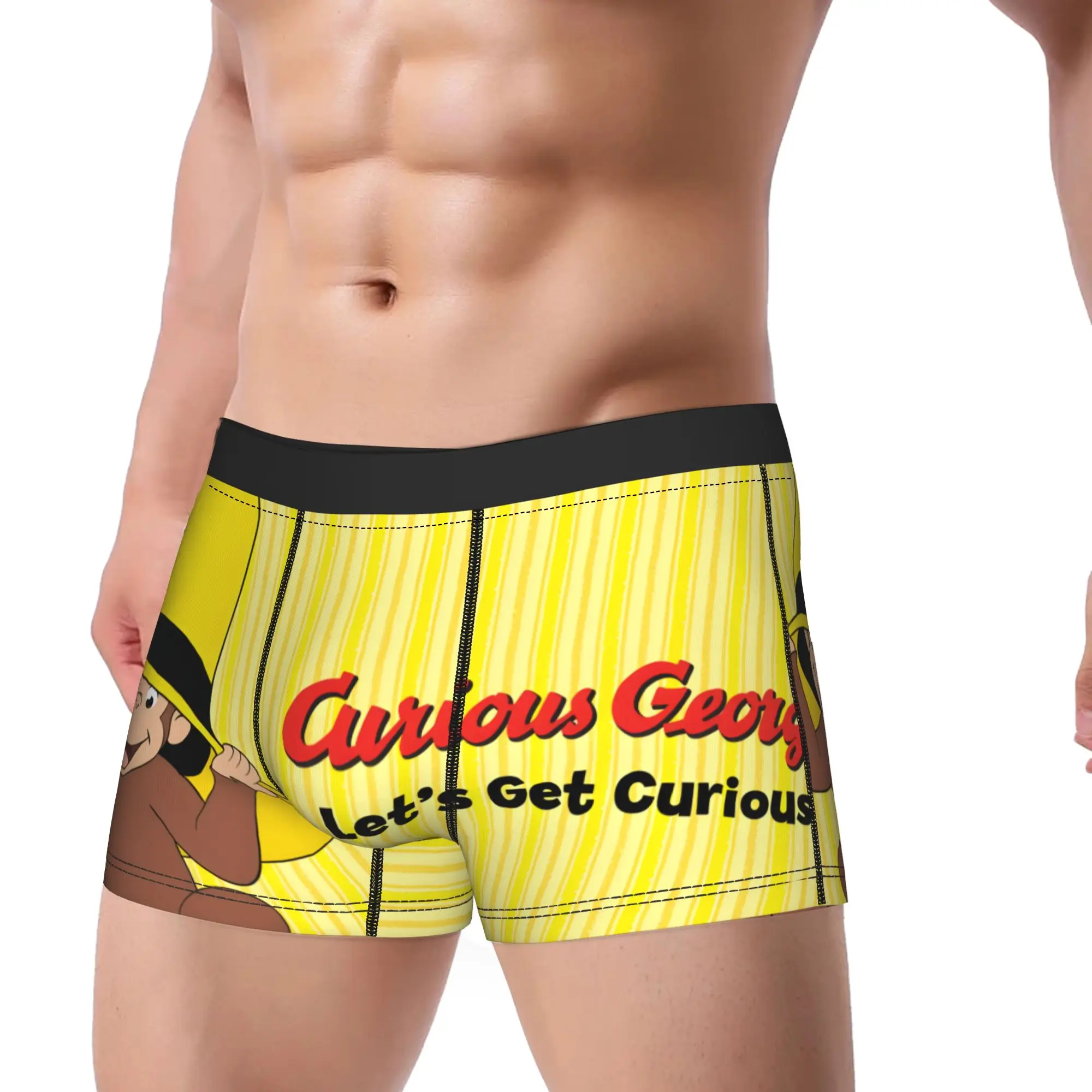 1piece First Friend Curious Monkey G-George Underpants Homme Panties Male Underwear Comfortable Shorts