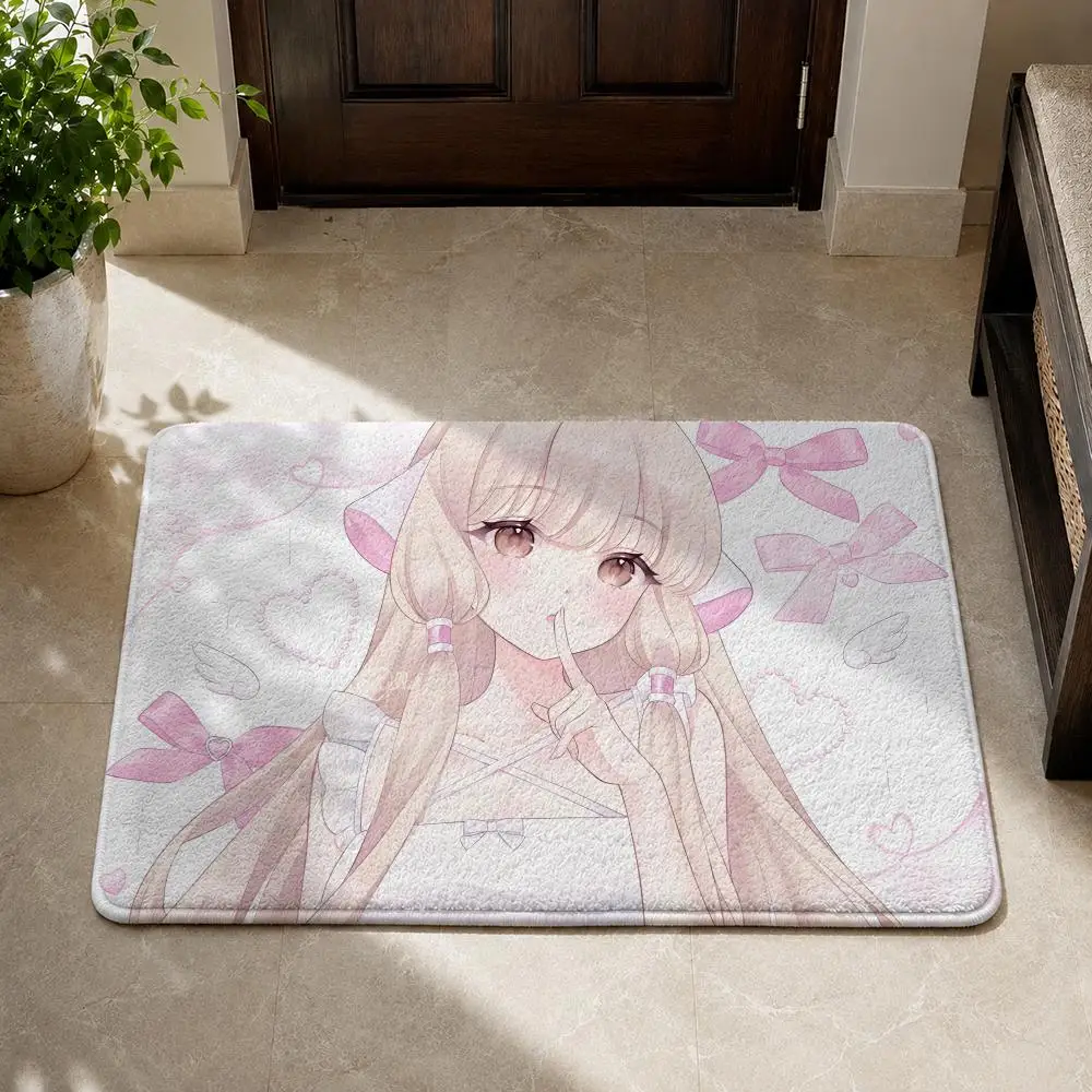 Super Sonico Floor Mat Flannel Non-Slip Washable Soft Rug For Bathroom Kitchen Bedroom Living Room Home Decor