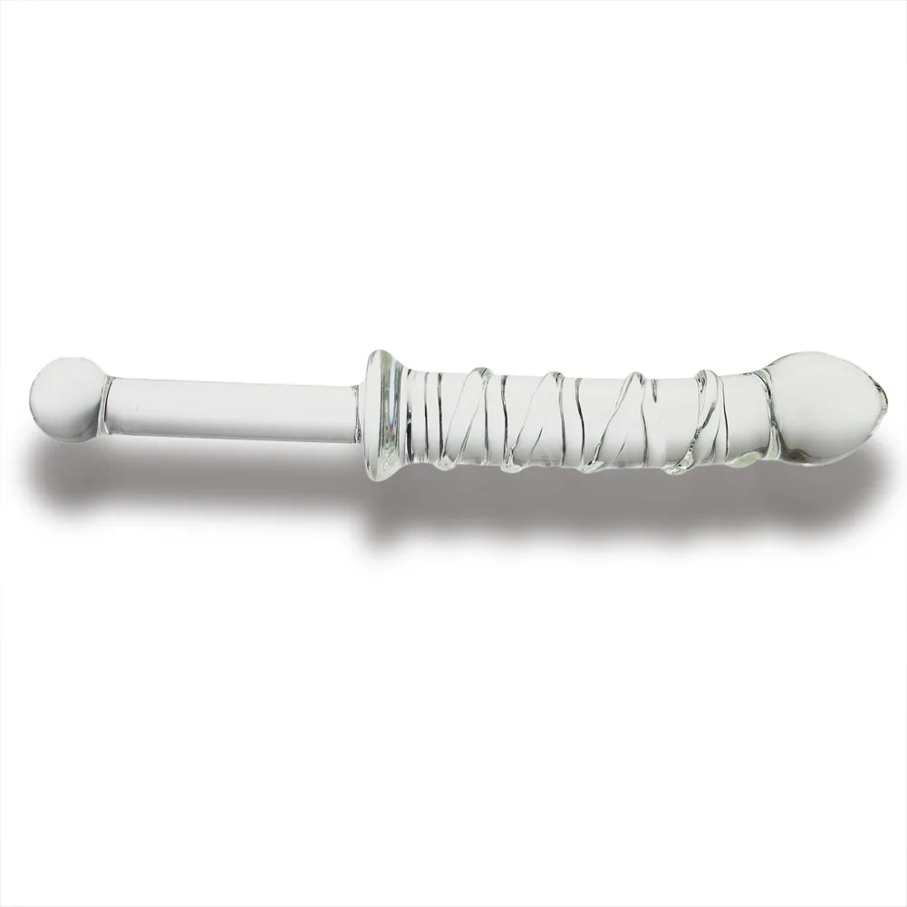 22cm Sensual Glass Anal Ball Double Side for Women Fancy Butt Lesbian Big Wand Experience Fantasy Enthusiasts Sex toys