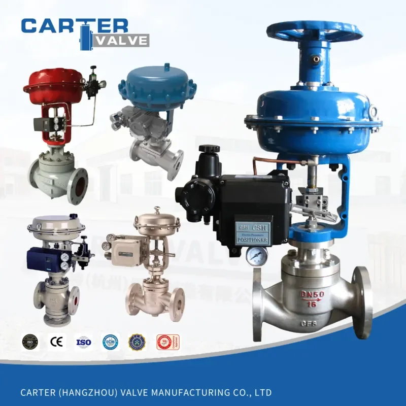 Carter Control Valve 316L 17-4PH PTFE PFA Wafer Flange Pneumatic HART Corrosive Acid Liquid High Pressure ClassVI Custom