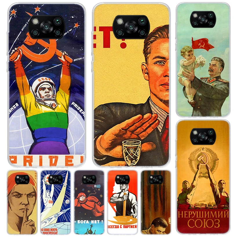 Mixed Stalin USSR CCCP Phone Case For Xiaomi Mi 11 Lite 12 12X 10 9 8 9T 10T 11T Pro 11i 6X 5X Ultra Shell Cover Fundas Coque