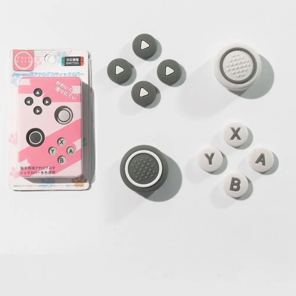 Mode Silicone d-pad bouton croisé doux coloré coque peau Durable ABXY clé autocollant pour interrupteur Oled NS Joy-con