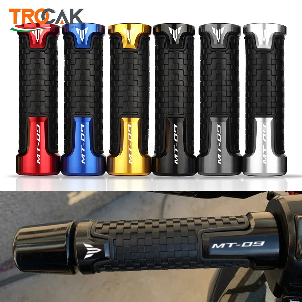 لياماها MT09 MT-09 FZ-09 FZ 09 2014-2024 2025 7/8 ''22 مللي متر الدراجات النارية CNC المقود اليد القبضات مقود #1