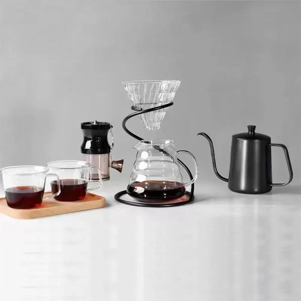 Black Coffee Filter Cup Holder Coffee Supplies Iron Coffee Filter Paper Rack Cafe Tool Coffee Dripper Stand Indoor Outdoor