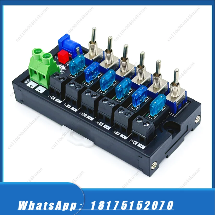 HLH 2/4/6/8/12/16 Channel DC Toggle Switch Power Distribution Module, Independent Fuse & LED Indicator Light Per Channel