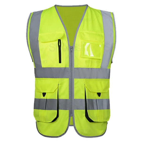 SFvest orange safety vest work clothing safety reflective vest Construction High visibility workwear logo printing