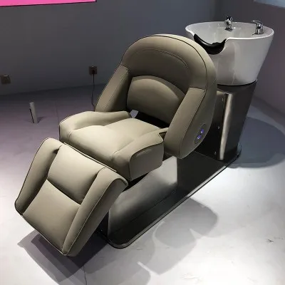 Barbershop Head Spa Shampoo Chair Massager Shampoo Hair Salon Chair Beauty Salon Reclining Electric Cadeiras Salon Furniture