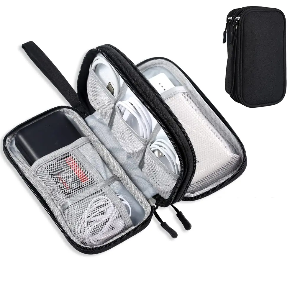 

Multi Function Storage Bag Large Capacity Water Resistant Easy to Carry Perfect for Data Cables Storage and Travel Essentials