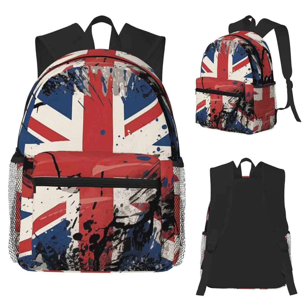 Union Jack Flagge des Vereinigten Königreichs, britischer Studentenrucksack, Schultasche, Wanderrucksack, Tagesrucksack für Herren und Damen, Bücherrucksack.