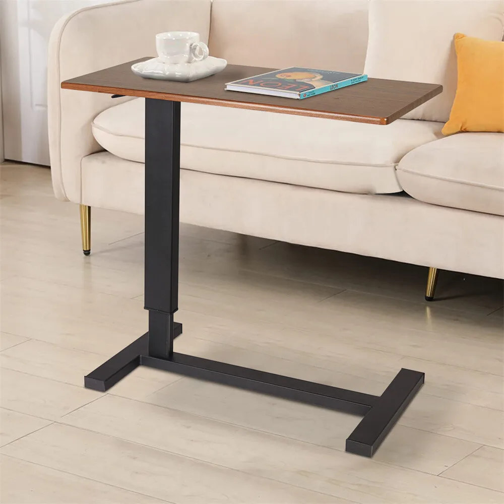 

Adjustable Overbed Table Hospital Bed Table Laptop Desk Wheels Food Tray Stand
