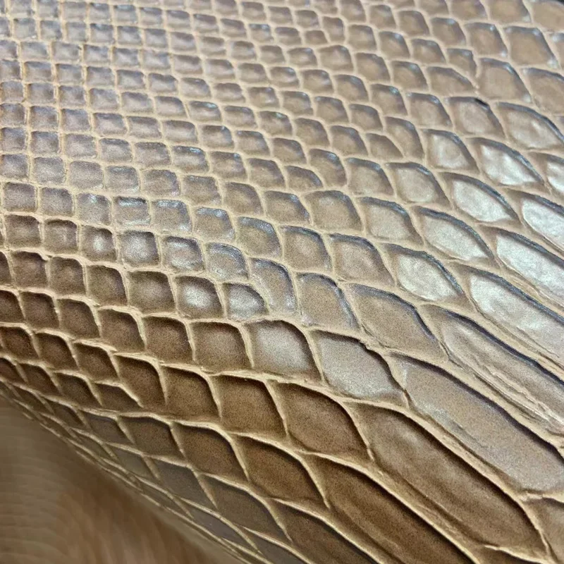 2025 New Style Imitation Snake Skin Synthetic PVC Leather Materials