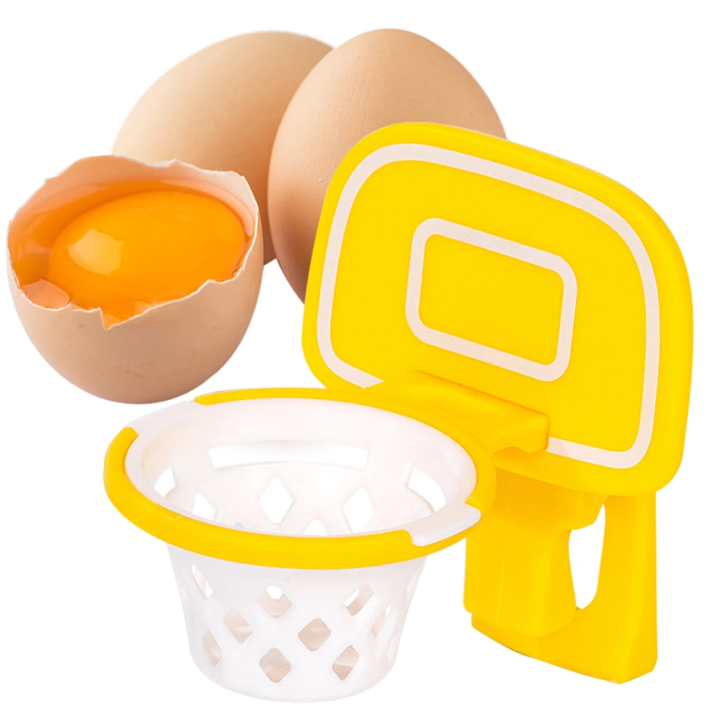 

Egg Yolk Separator Egg Filter Basketball Frame Shape Egg Splitter Egg Yolk and White Divider Baking Assistant Tool