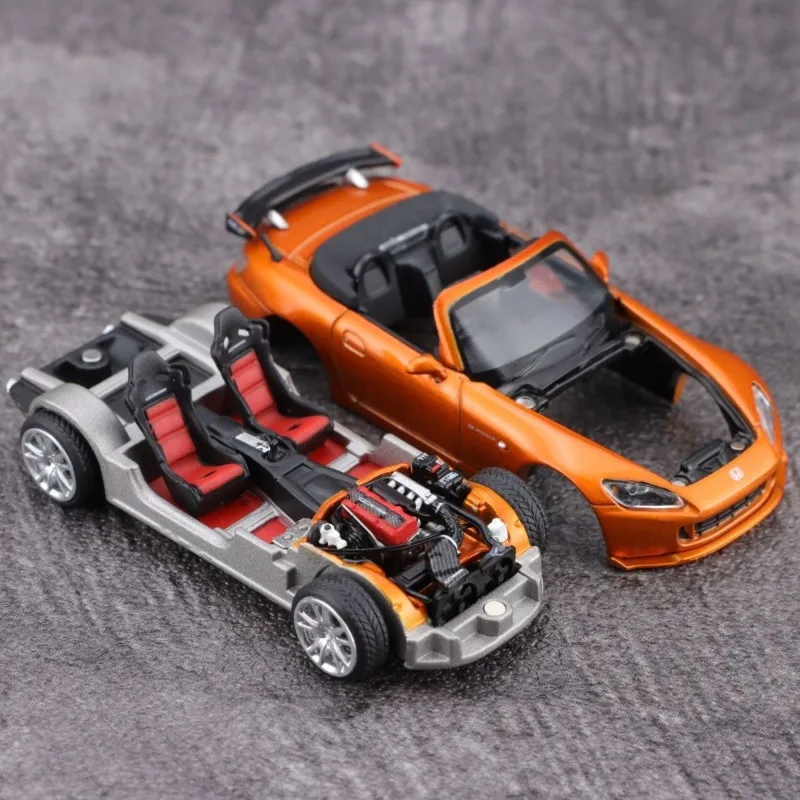 موتور هيليكس دييكاست 1/64 مقياس هوندا S2000 موجين سيارة رياضية نموذج سبيكة هوندا S2000 موغن سباق المركبات نموذج تعديل