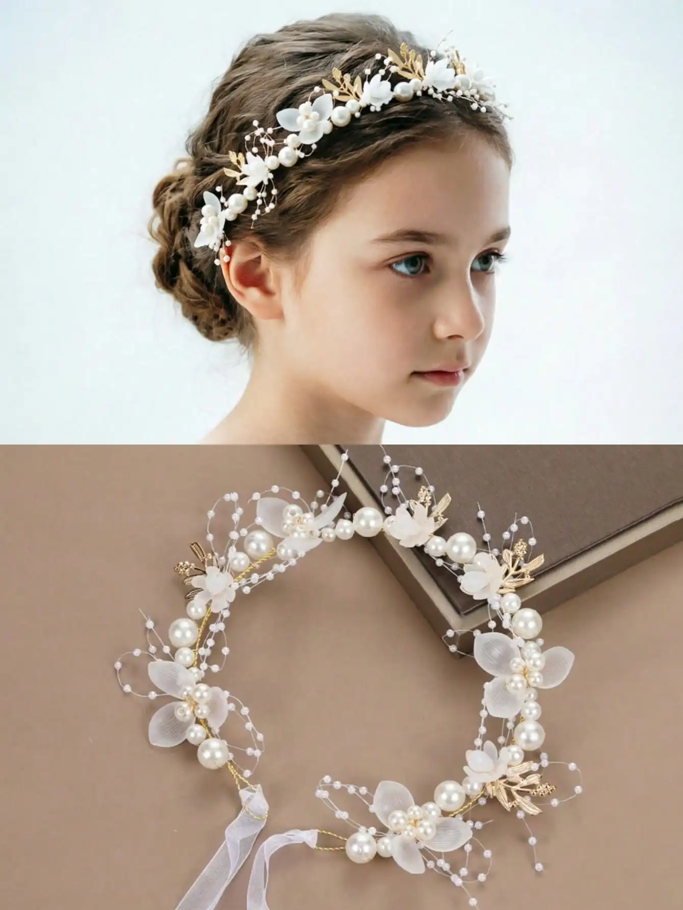 

1pc Korean Style Delicate Headband, Crown-Shaped Hair Hoop, Suitable For Daily And Wedding, With Nature Aesthetic