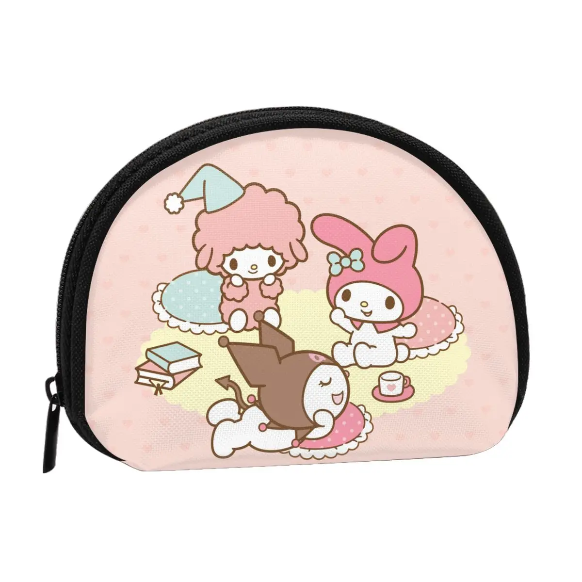 Кошелек Sanrio Kuromi My Melody для девочек, Модный маленький кошелек для монет с моим милым пианино, Портативная сумка для хранения ID карт