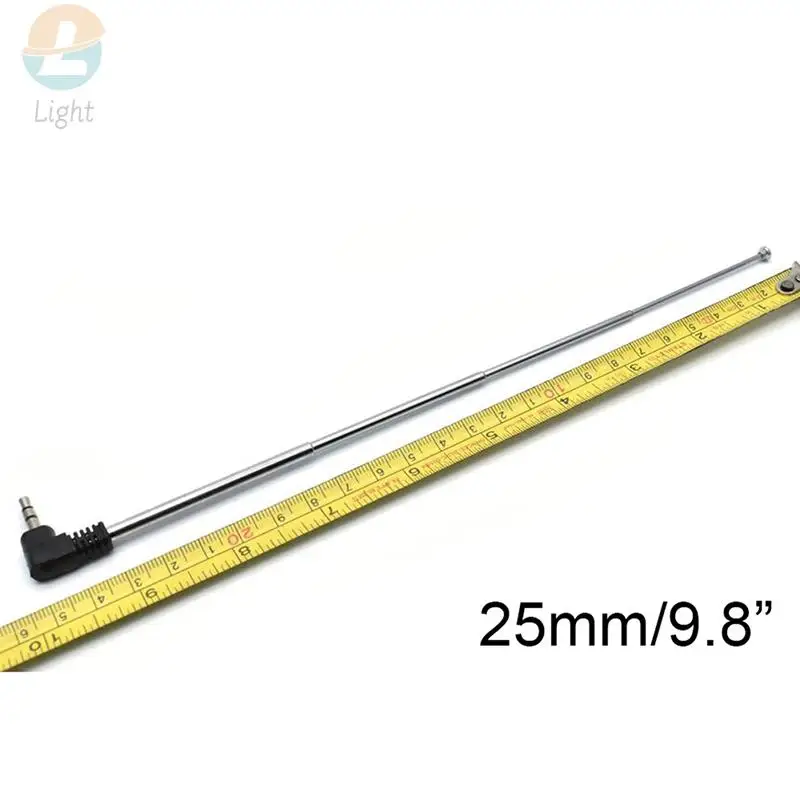 Telescopic 3.5mm FM Radio Antenna For Auto Car Mobile Phone Antenna Mp3 Bluetooth Audio Max FM Radio Receiver 4 Section 25.5cm