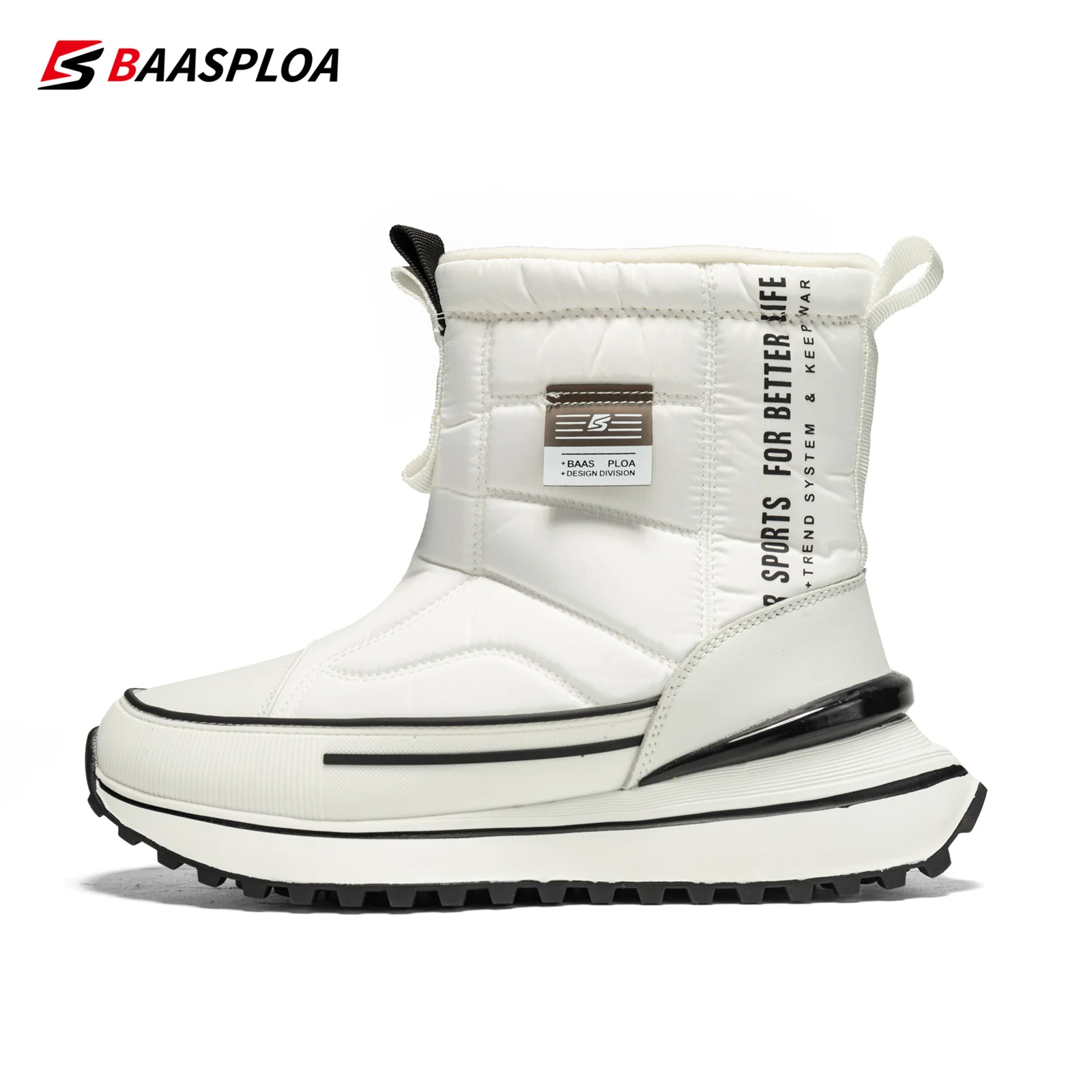 

Baasploa Women Boots Winter Fashion Thick Plush Warm Waterproof Snow Boots Female Casual Non-slip Wear-resistant Walking Shoes