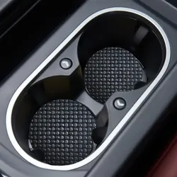 2x Car Universal Water Coaster PU Leather Woven Pad Foam Mat Cup Bottle Holder Anti-slip Waterproof Pad Mat Interior Accessories