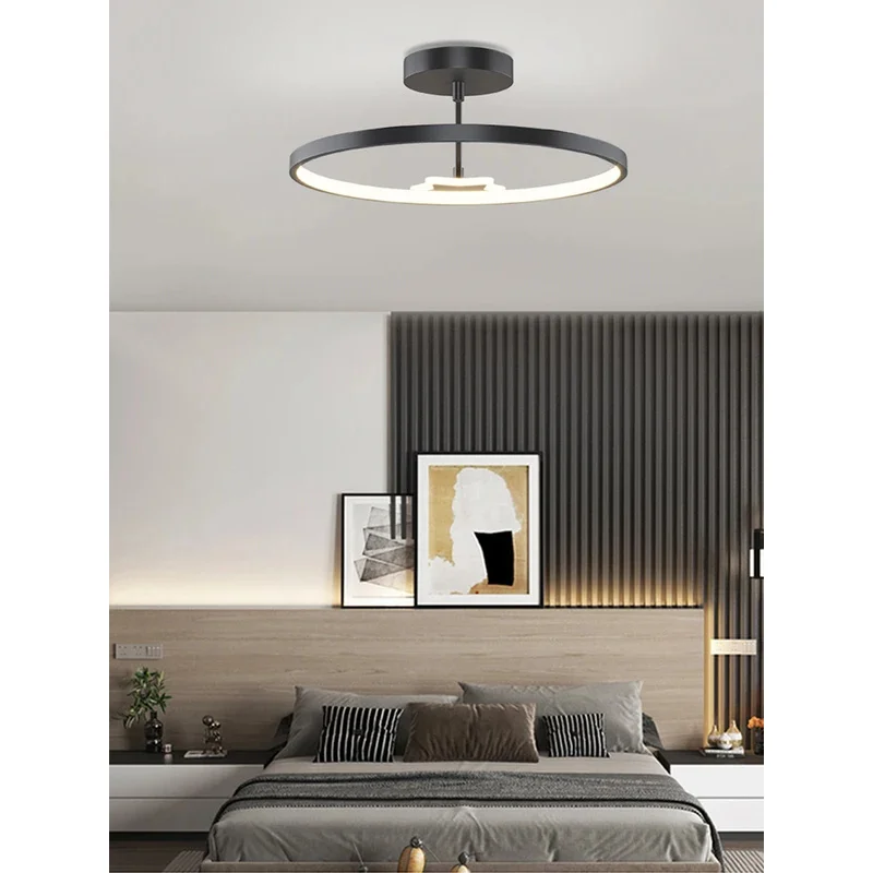 2023 جديد غرفة نوم LED مصباح السقف ذكي التحكم عن بعد شخصية تصميم دائري الممر الممر تركيبة إضاءة داخلية