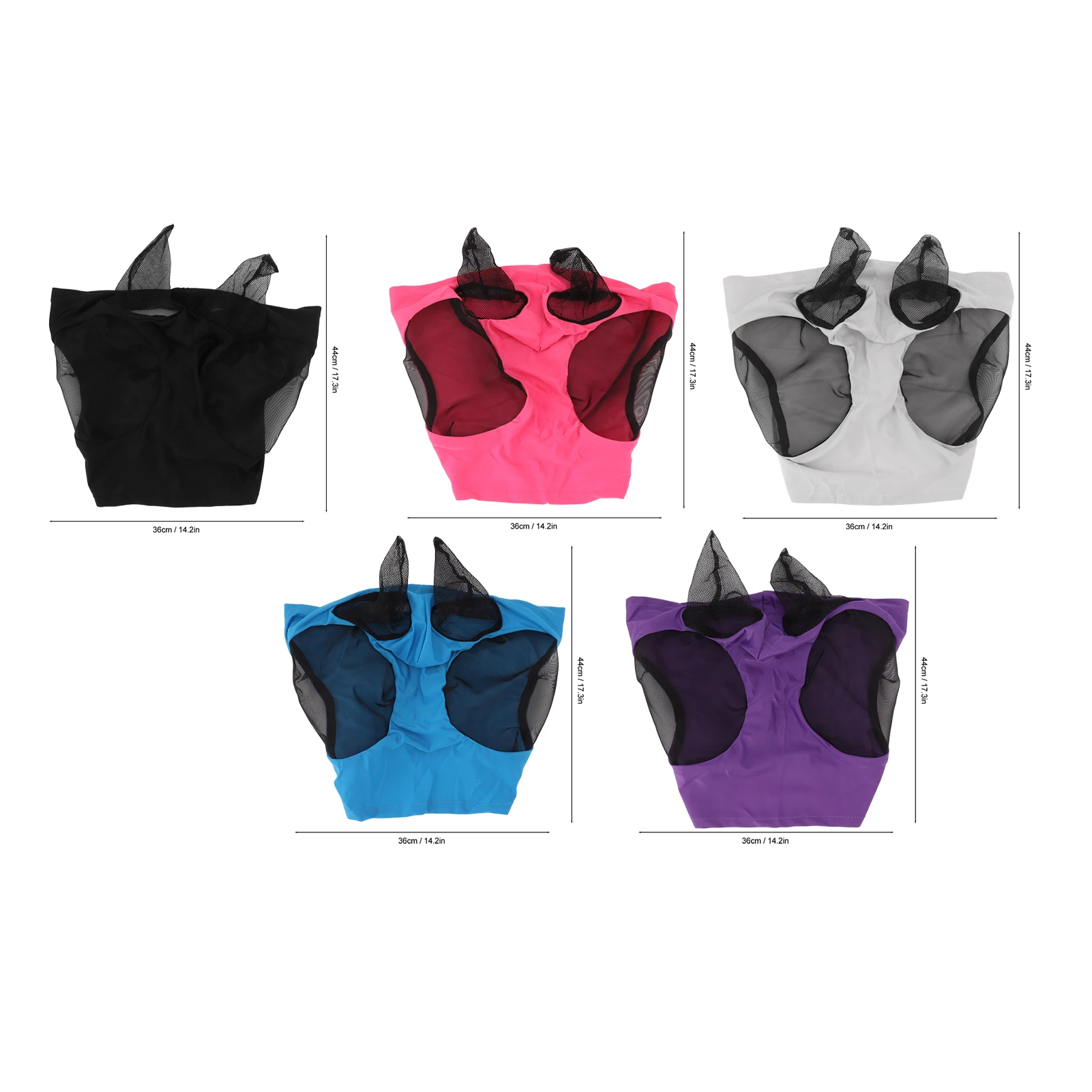 Horse Fly Mask with Ears Horse Mesh Fly Mask Breathable Elastic Horse Face Mask with Ears  Riding Equestrian Equipment
