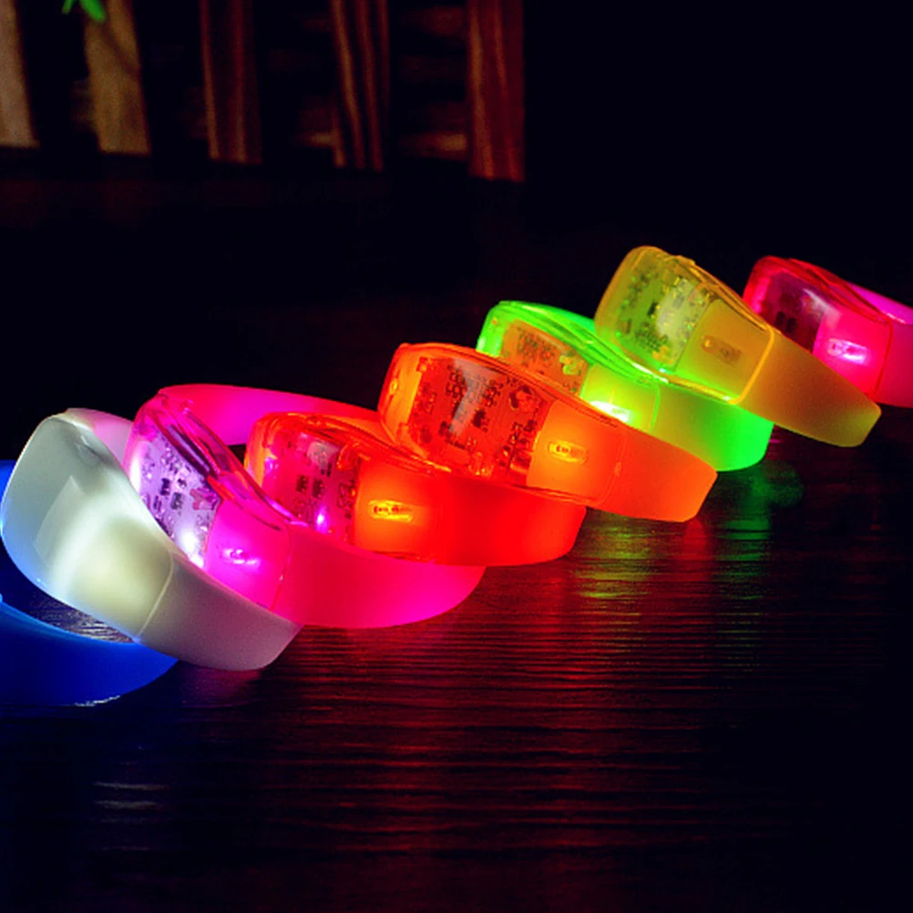 

2 Pcs Concert Luminous Wristbands Voice-controlled Bracelet Bracelets Glowing for Festival