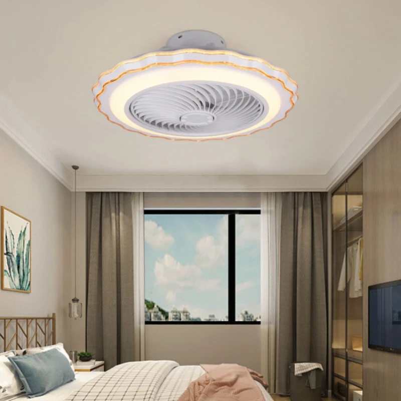 Plafondventilator Led Met Licht 50Cm En Afstandsbediening Smart Fan Lamp Bluetooth Geluid Kroonluchter Voor Slaapkamer Decor Gratis Verzending