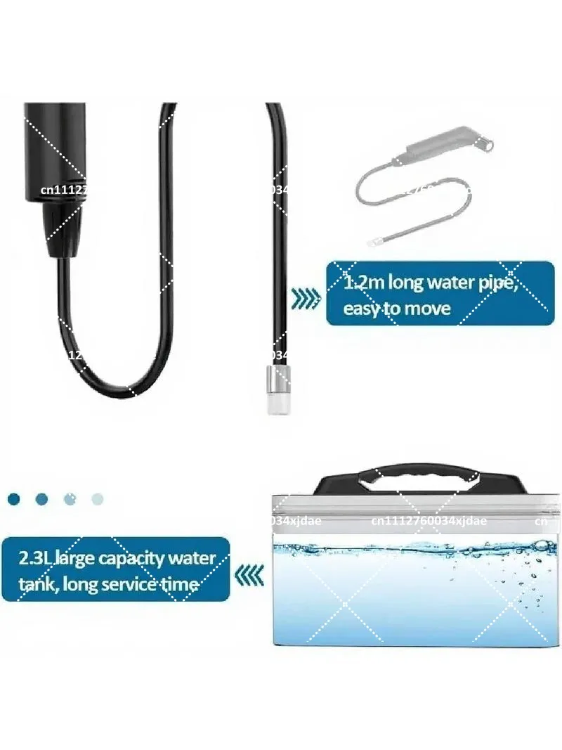 Electric Portable Travel Bidet Handheld Two Flow Control Spray Bottle 2.3L Irrigator - view 3