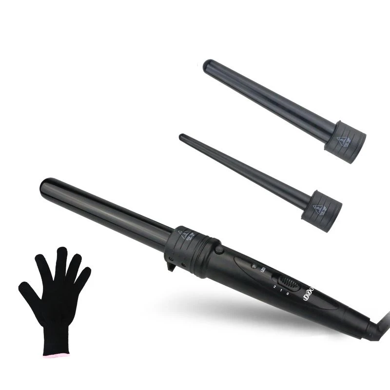 

DODO hot curling iron multi-tube hair changing curling iron cross-border black pink non-damaging hair curling iron three-in-one