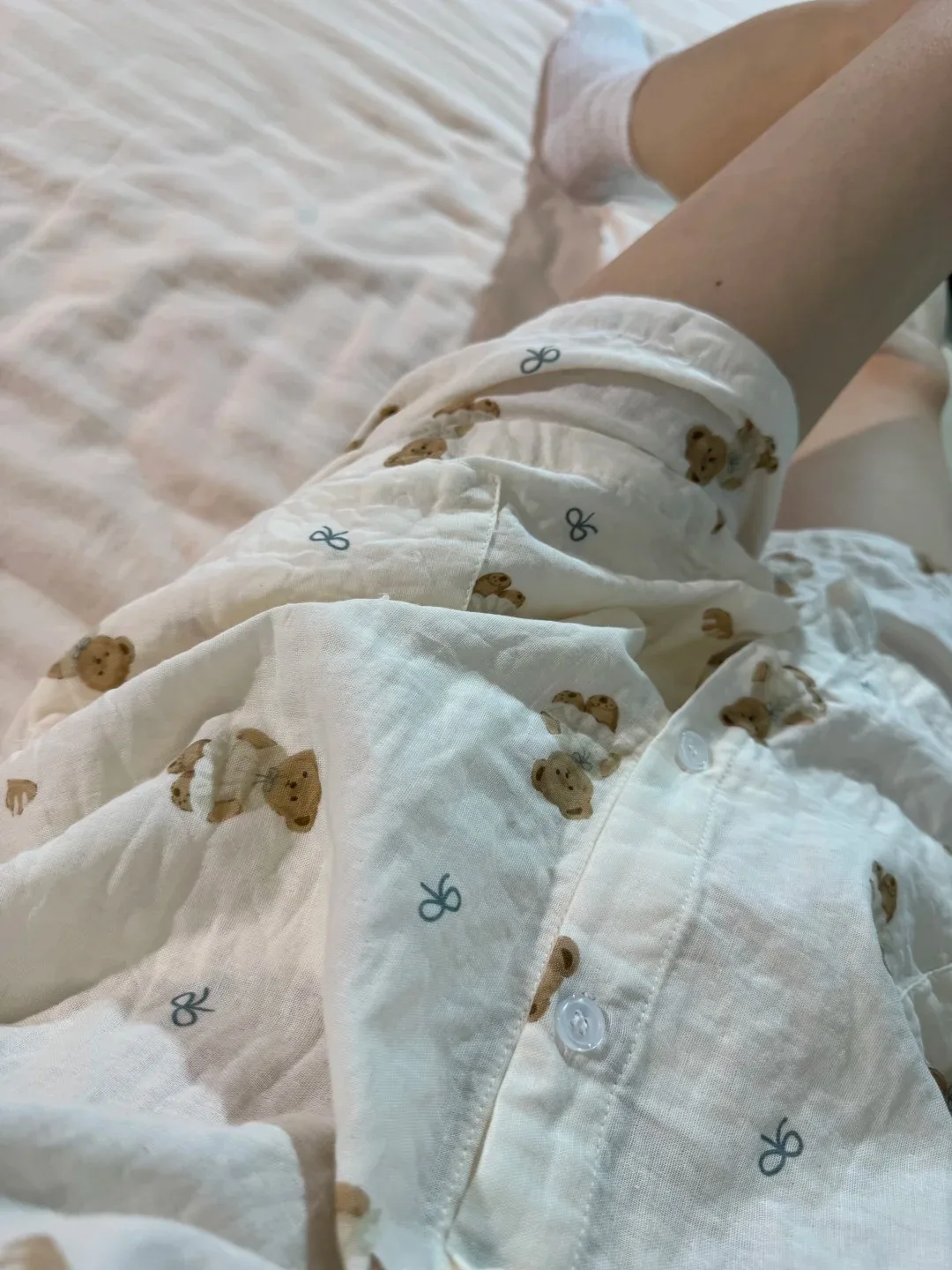 100% Cotton Summer New Style Short Sleeve Sleepwear Set for Women Cotton Gauze Home Clothes Sweet Cute Style Casual Summer Wear