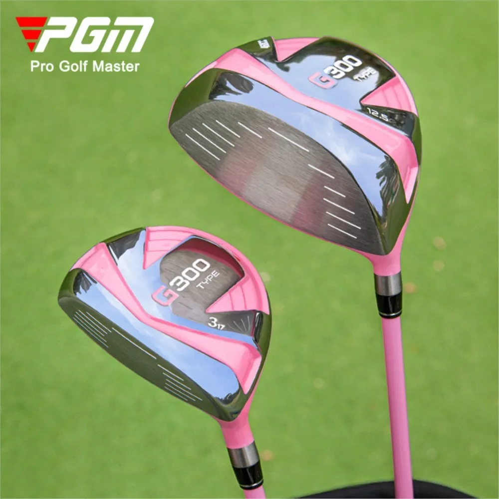 PGM-palo de Golf para mujer, palo de madera de gran volumen N ° 1, cabeza de aleación de titanio, eje de carbono de grado L, G300, Rosa