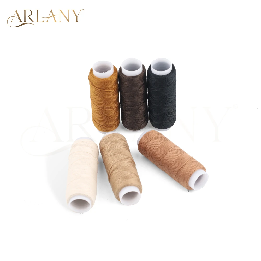 

ARLANY 6 Rolls Hair Weaving Thread Cotton Sewing Thread Making Wig DIY Hand Sewing 50 Meters/Roll Thread for Weft Extensions