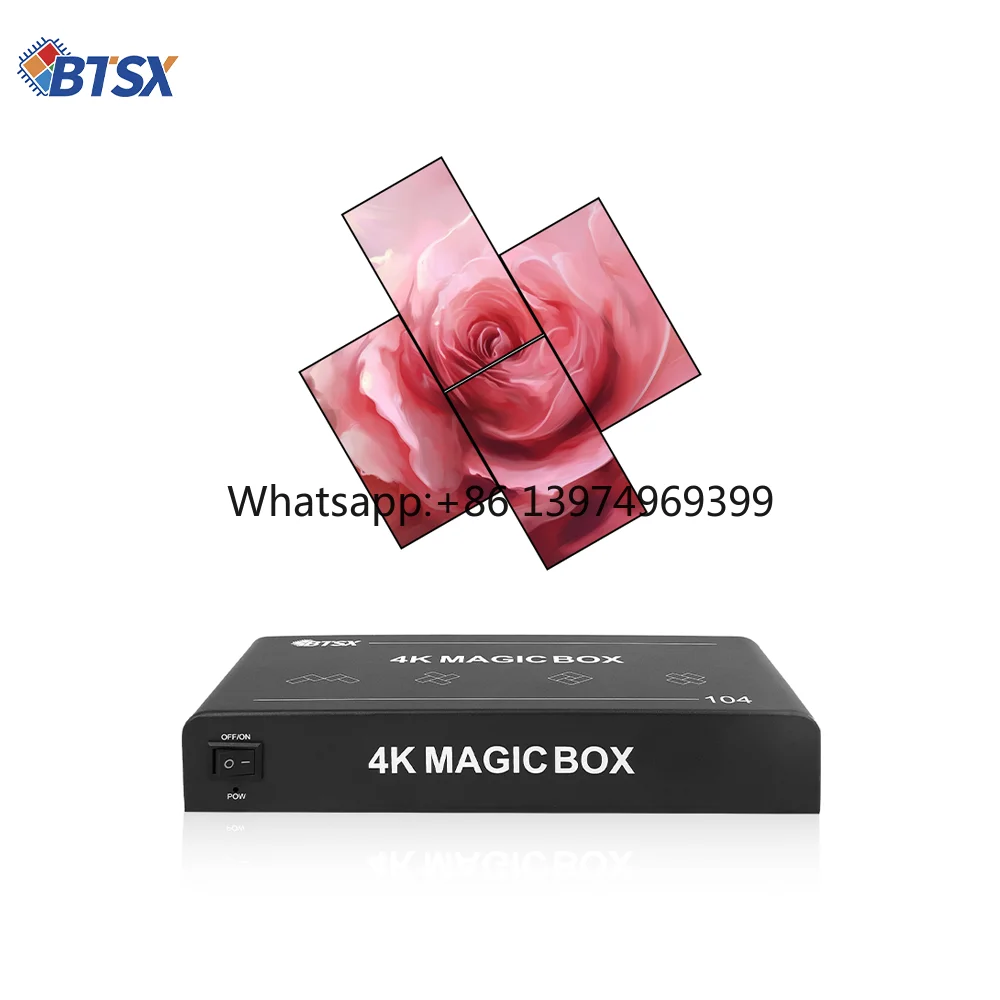 1 in 4 Out Projection Fusion Device 64G Arbitrary Angle Splicing Embedded Fusion Processor 1x4 2x2 Embedded Projector Fusion