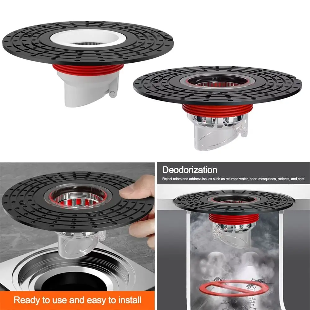 With Grid Grate Cover Shower Floor Drain Core Backflow Preventer Insect Proof Anti-odor Floor Drain Dectable Anti Blocking