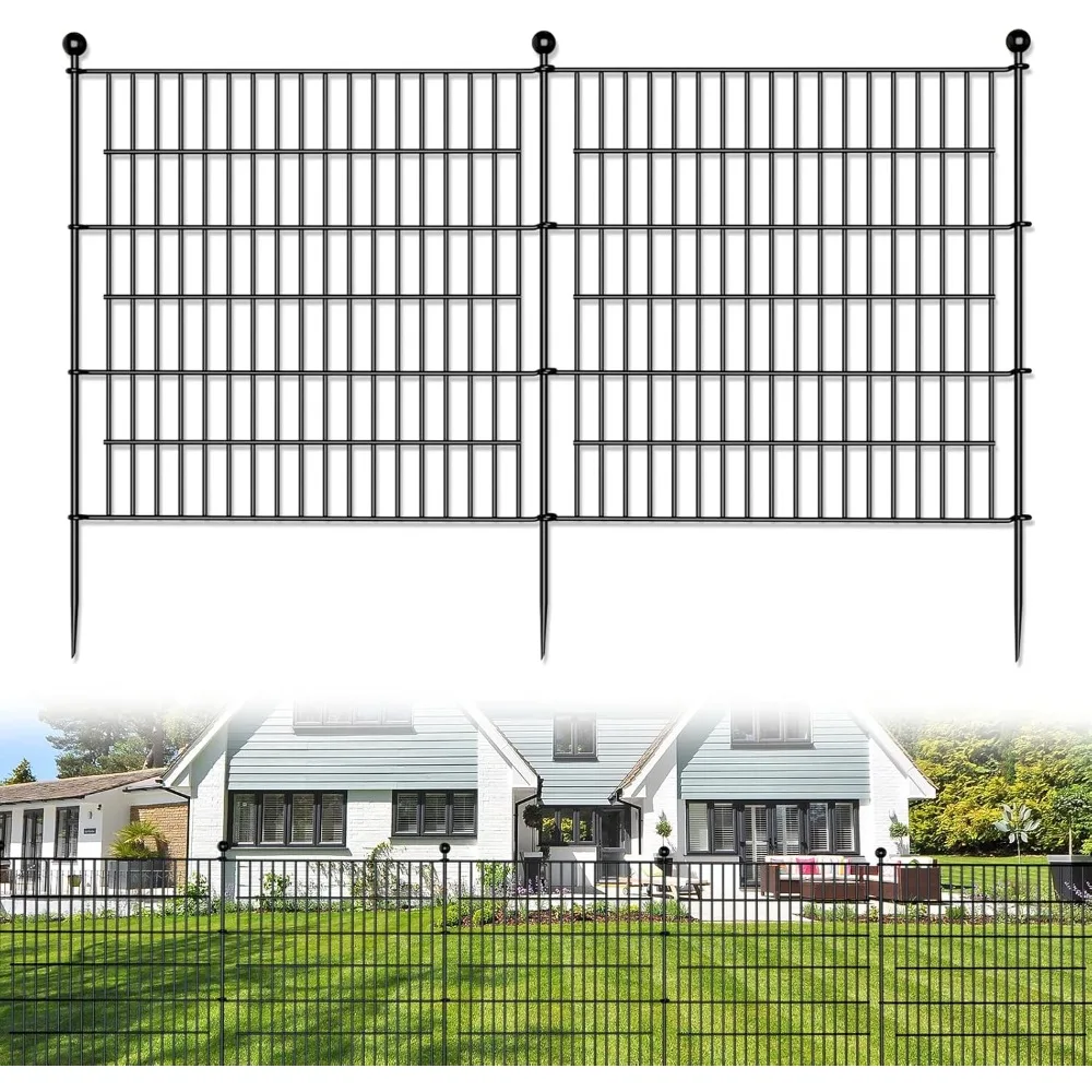 

10 Panels No Dig Garden Fence for Outdoor Yard Decorative, 32 in(H) X 23.6 ft(L) Animal Barrier Fencing Rustproof Metal