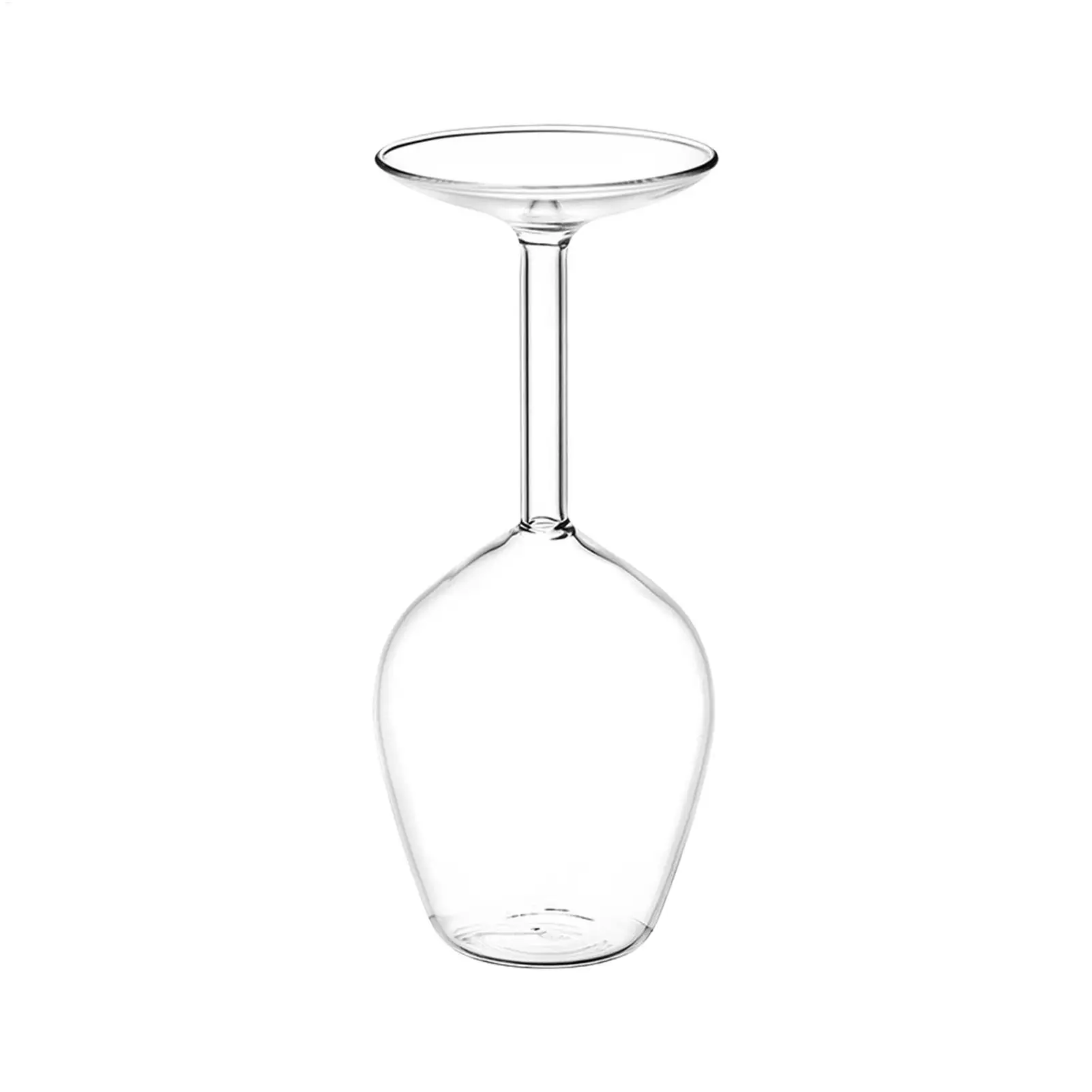 Upside-Down Wine Glass Inverted Tall Wine Glass Modern Glassware 400ml for Men Women Valentine's Day Birthday Christmas Hot Cold