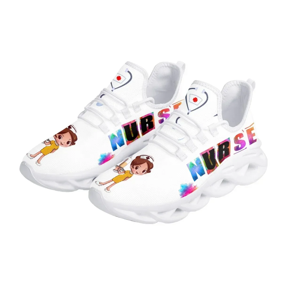 Fashion Nursing Women Sneakers Breathable Mesh Running Shoes For Ladies Female Wear-Resistant Walking Footwear