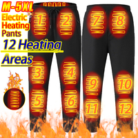 2024 Winter Thermal Hiking Pants Heating Underwear USB Electric Heated Pants Ski Wear Heater Sports Thermal Motorcycle Pants