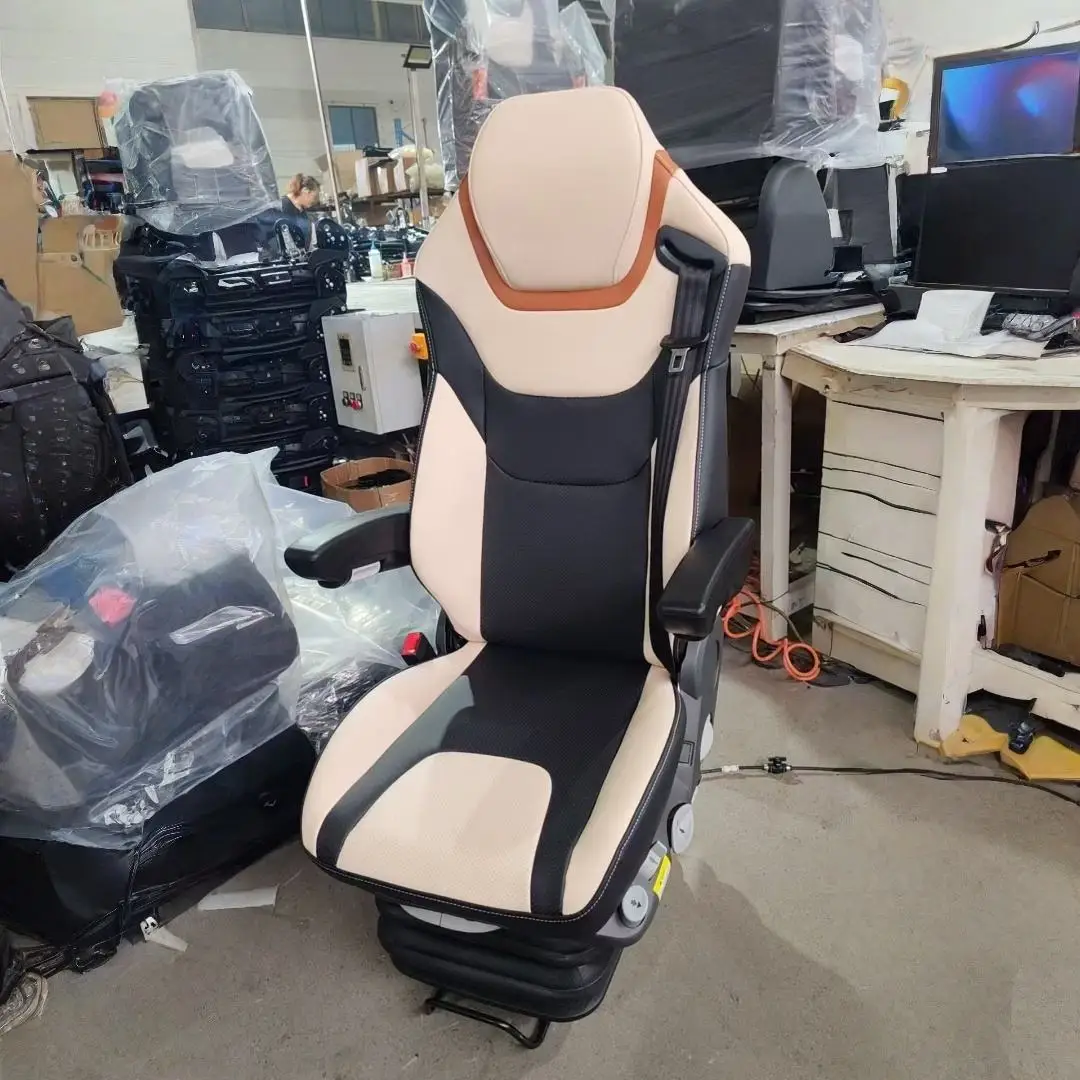 Truck seat Truck airbag seat with pneumatic shock absorption, ventilation and heating, available in a variety of styles