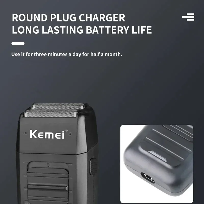 Kemei مقص الشعر الكهربائية UBS قابلة للشحن اللاسلكي أداة تهذيب اللحية الرجال مقص الشعر الكهربائية القوية التشذيب أداة KM-1071