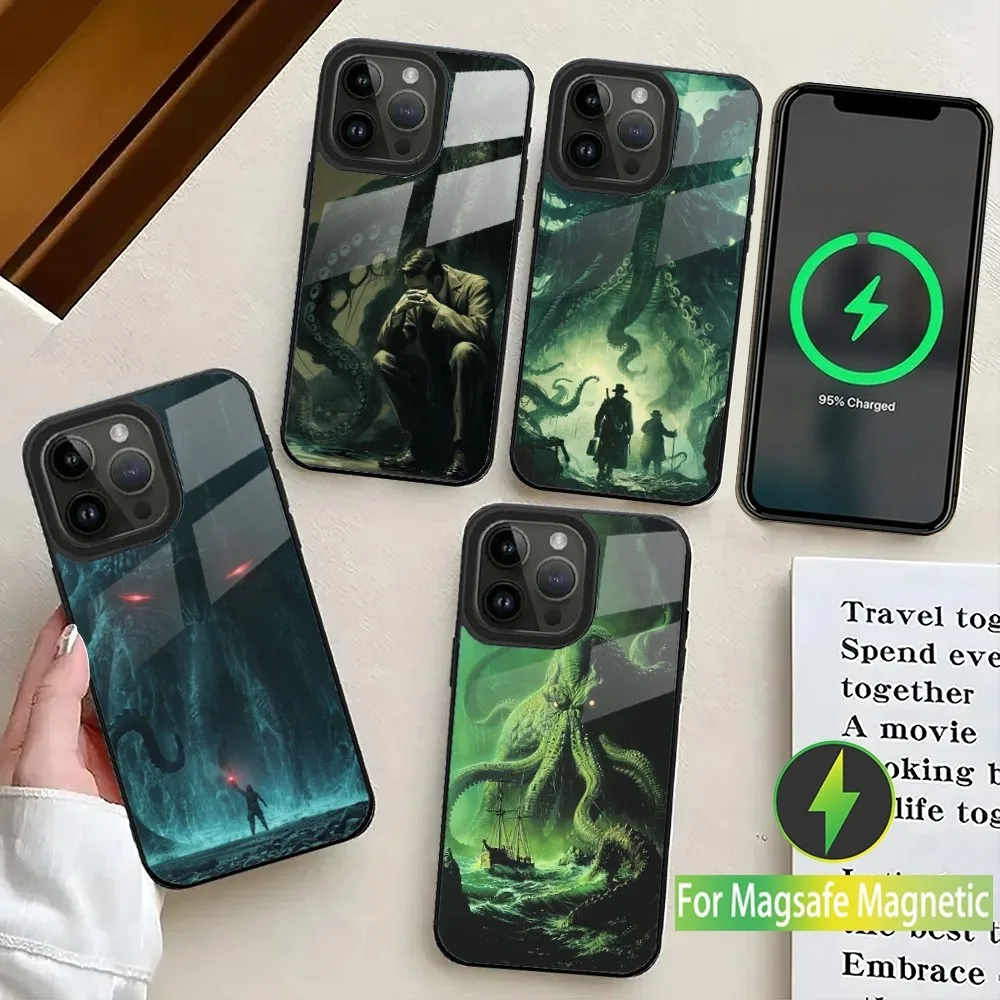 Cthulhu Mythos Phone Case For iPhone 16,15,14,13,12,11,Plus,Pro,Max Mini Magsafe Magnetic Wireless Charging