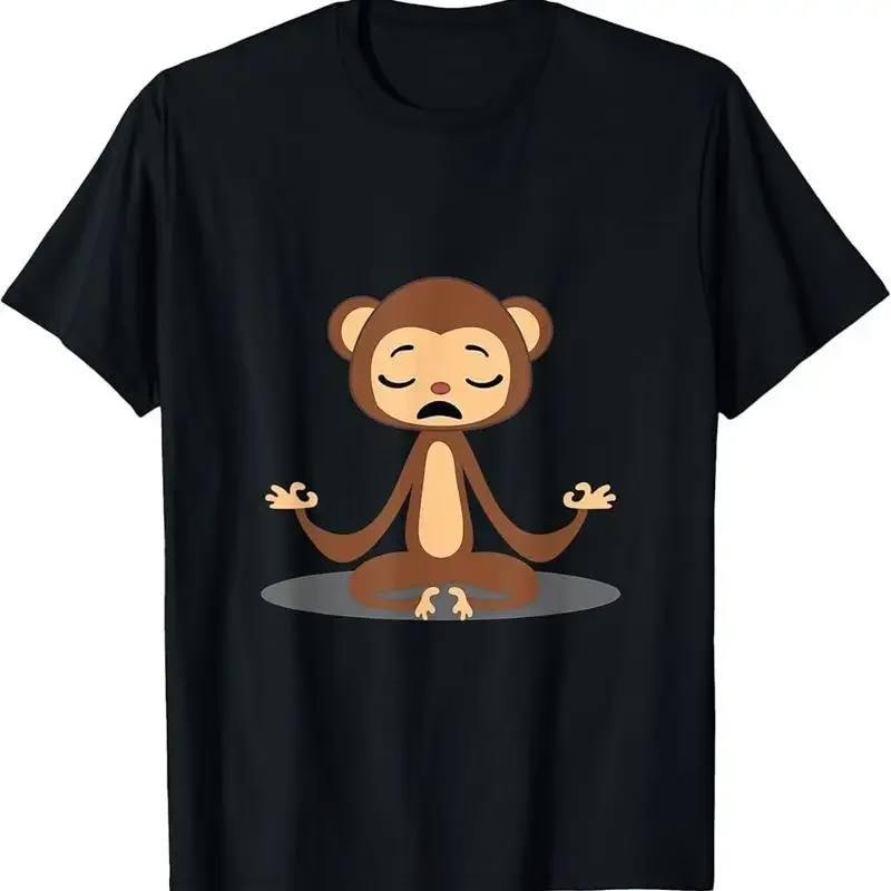 Meditating Yoga Monkey Funny Spirituality T Shirt