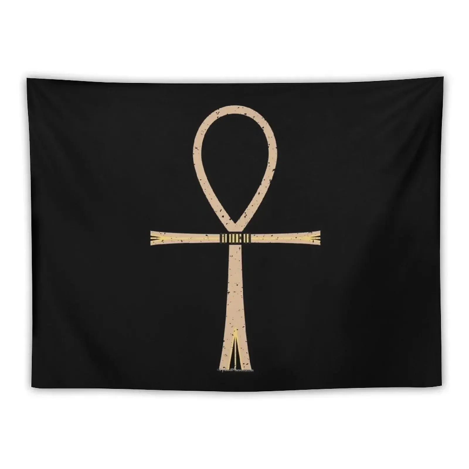 

Ancient Egyptian Ankh Symbol of Life in Stone (B) Tapestry Wallpaper Wall Decorations Tapestry