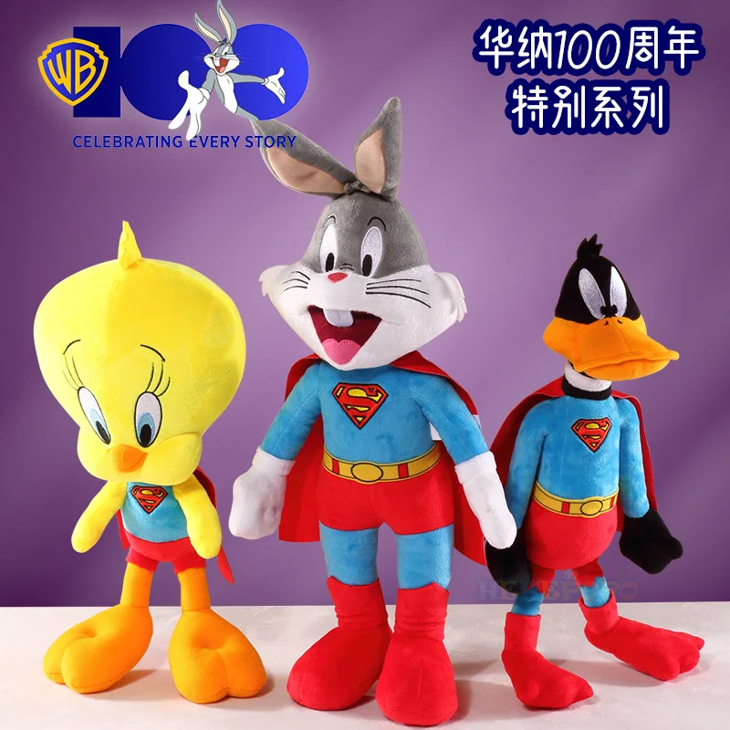 Warner Anniversary Series Stuffed Animal Toys Looney Tunes Models Cosplay Superman Plush Toys Cartoon Anime Plushies