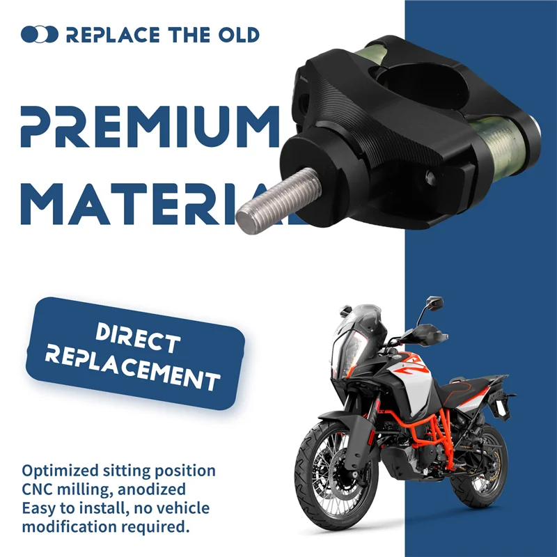 الملحقات المقود الناهض مقبض رافع ل 1290 سوبر مغامرة 790 890 ADV دراجة نارية مقبض تعديل الارتفاع الأسود