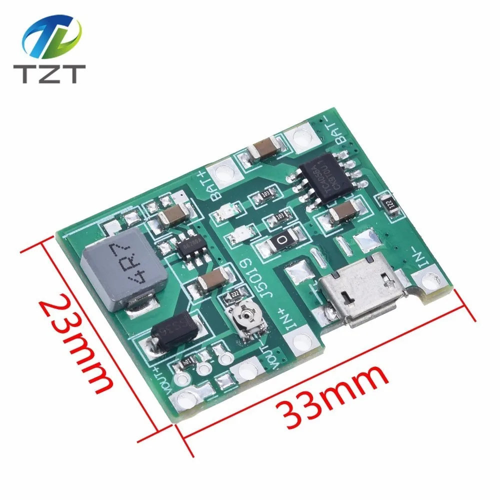 Lithium Li-ion 18650 3.7V 4.2V Battery Charger Board DC-DC Step Up Boost Module TP4056 DIY Kit Parts