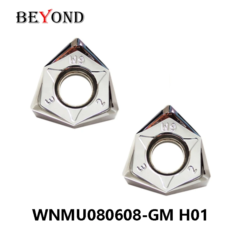 

BEYOND WNMU 080608 Fast Feed Milling Cutter WNMU080608-GM H01 Carbide Inserts Processing Aluminum Copper Lathe Turning Tools