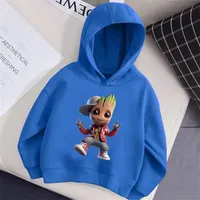 Marvel Tree Man Groot Spring New Children's Fashion Crewneck Comfortable Casual Style Comfortable Millennium Hoodie