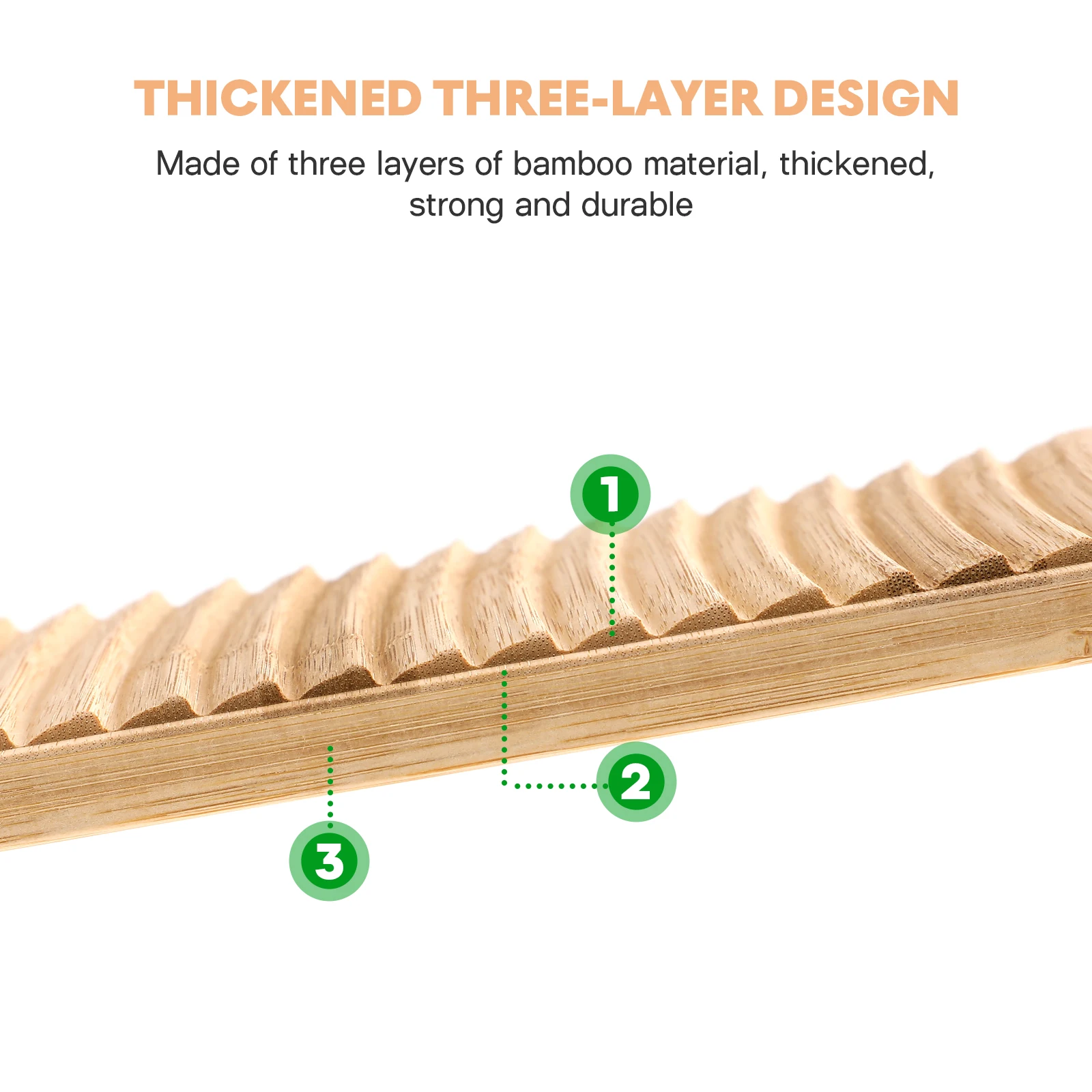 لوح غسيل يدوي متين من الخيزران للملابس والملابس الداخلية والجوارب والقمصان والسفر والتخييم وتنظيف الغسيل #3