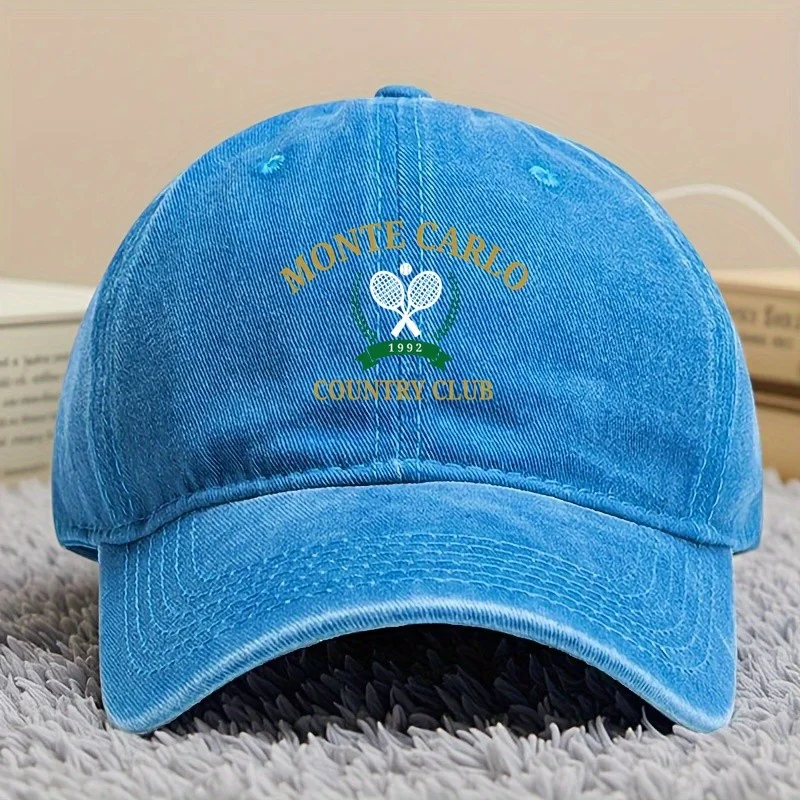 قبعة مونتي كارلو كوري كلوب فينتاج للتنس كلاسيكية بلون سادة قبعة بيسبول مقاومة للرياح للرجال والنساء لصيد الأسماك في الهواء الطلق